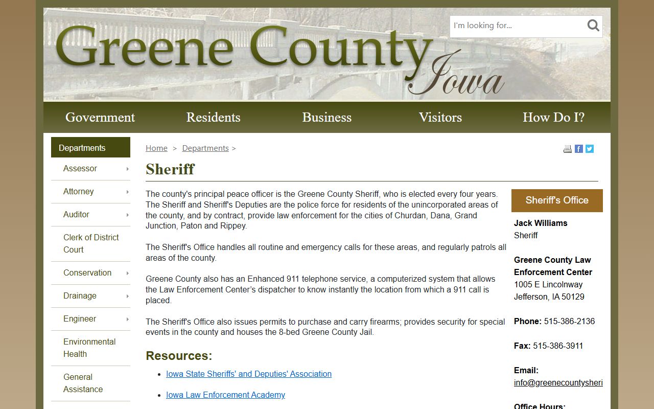 Greene County inmate population sheriff page and jail capacity